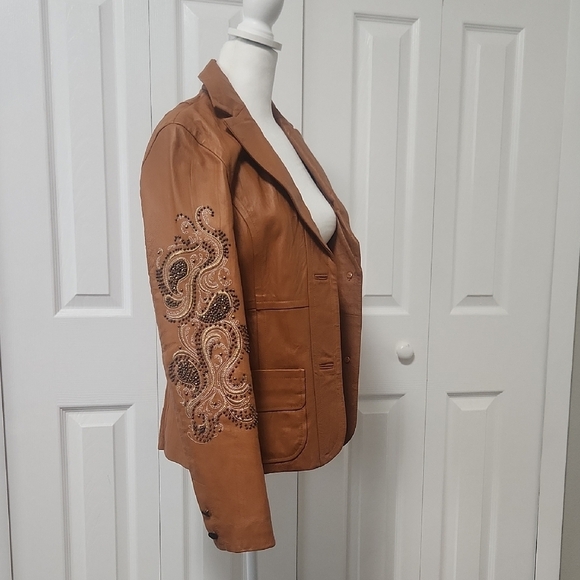 Wilsons Leather Jackets & Blazers - Vintage Beaded Wilsons Leather blazer